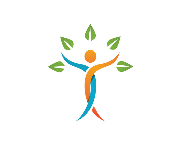 Πρότυπο λογότυπου υγιούς ζωής - Διάνυσμα, εικόνα