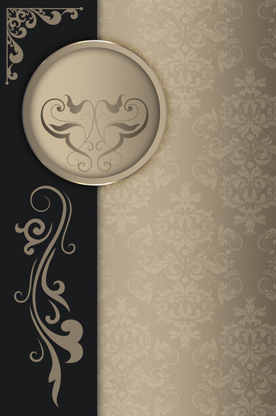 Decorative background with frame and patterns. - Fotó, kép