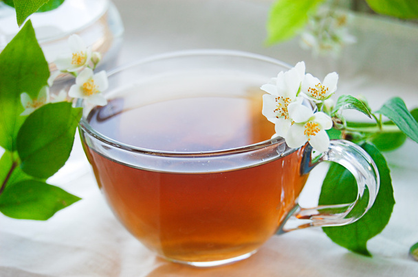 φλιτζάνι πράσινο τσάι με γιασεμί - Φωτογραφία, εικόνα