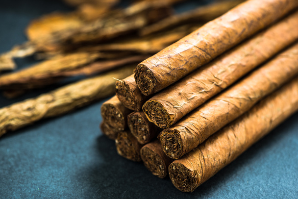 pile of authentic cuban cigars - Photo, Image