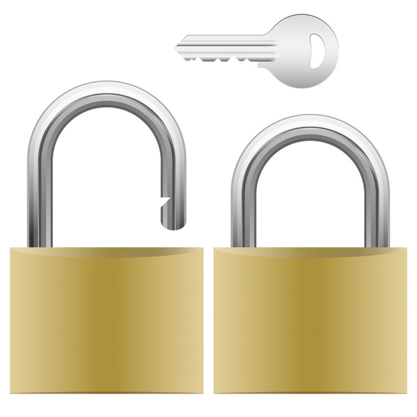 padlock and key - Vector, Image