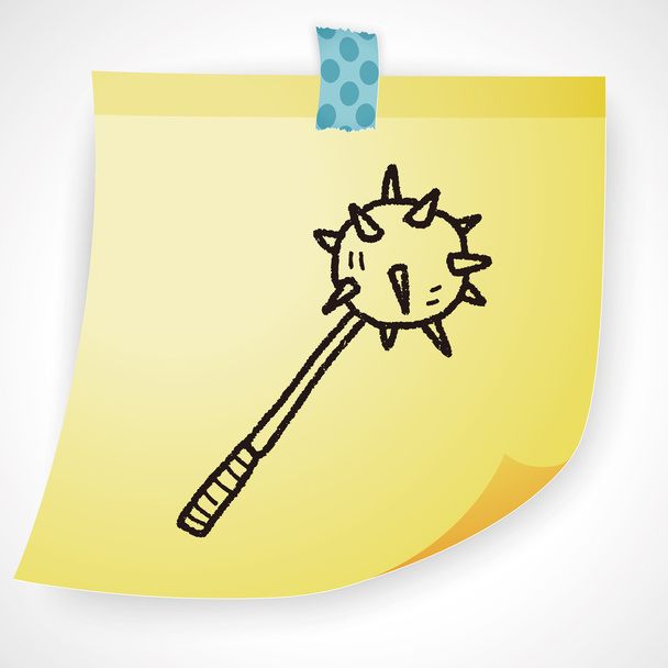 Železný palcát doodle ikonu prvek - Vektor, obrázek