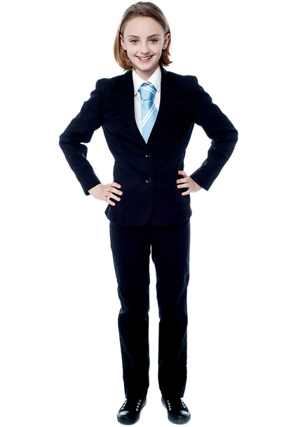 Smart teenager in business suit - 写真・画像