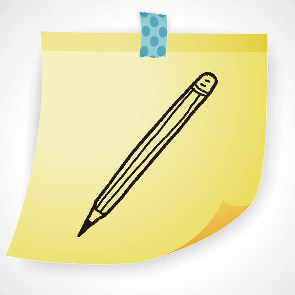 Doodle pero ikonu prvku - Vektor, obrázek