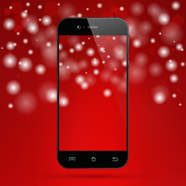 Smartphone fundo vermelho
 - Vetor, Imagem