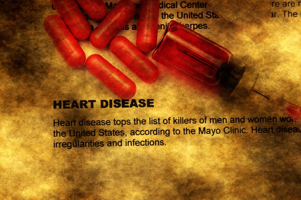Koncepcja grunge choroby serca - Zdjęcie, obraz