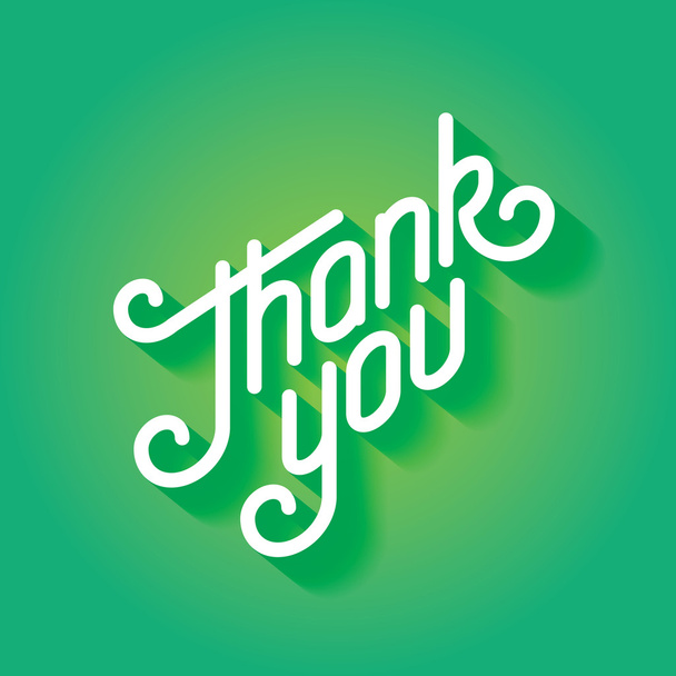 Thank you text lettering card - Vettoriali, immagini