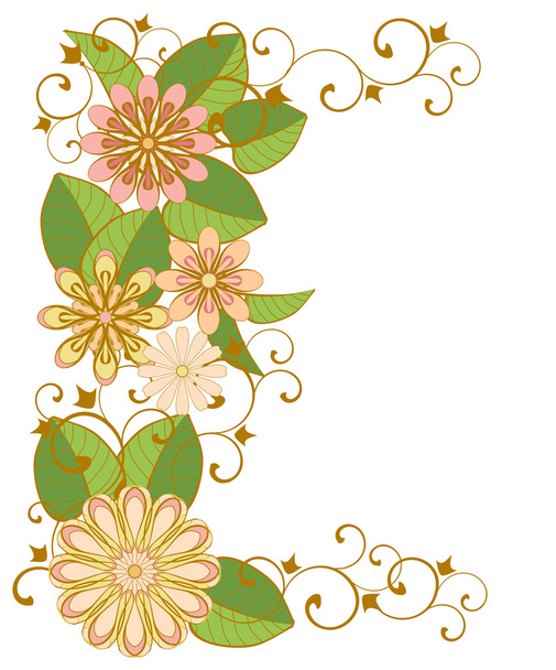 Decorative floral pattern. - Vektor, kép