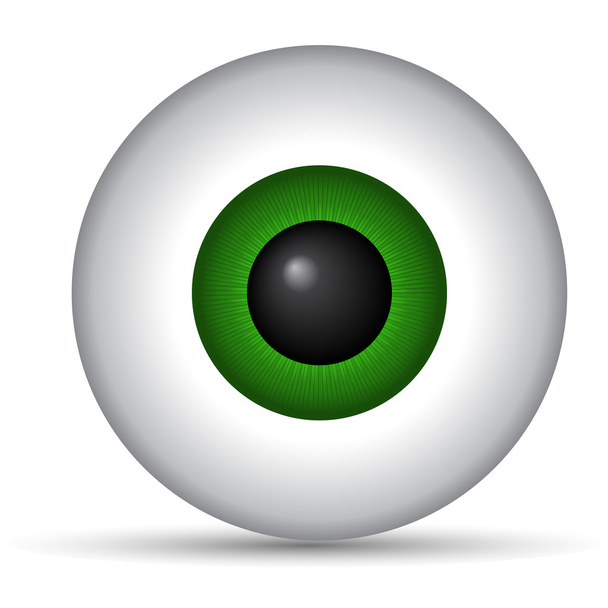 Bola de ojo verde considerable
 - Vector, Imagen