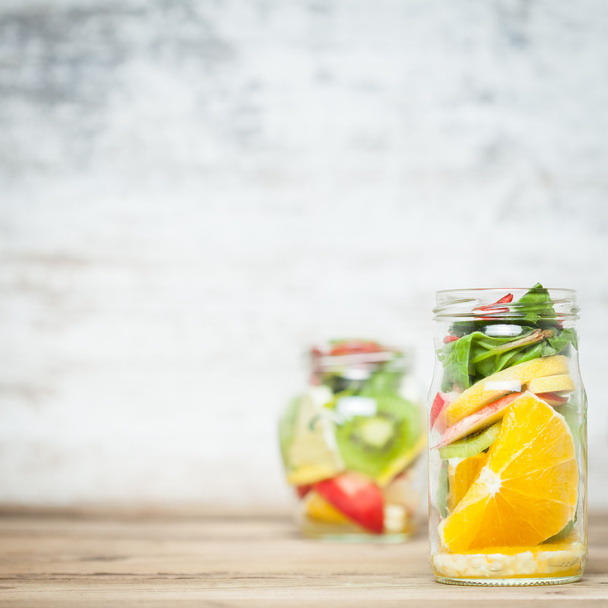 Fresh cutted fruit in jar - Fotografie, Obrázek
