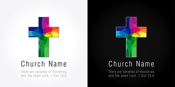 Kirche Mission farbiges Logo. - Vektor, Bild