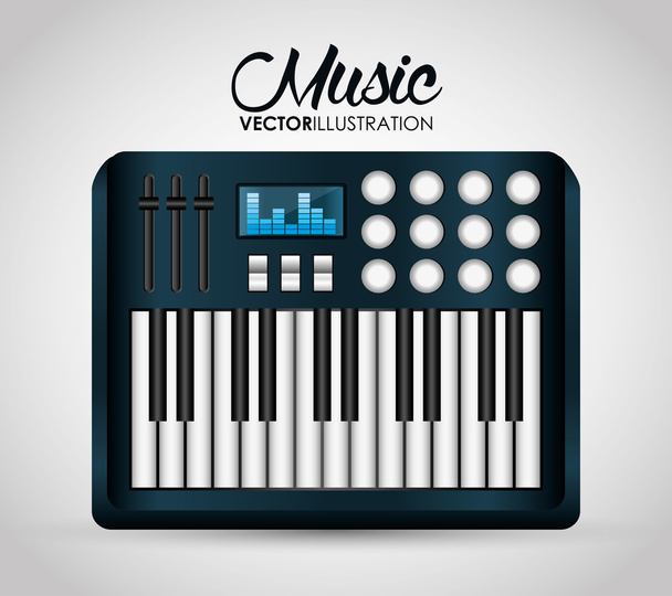 Equipamento de tecnologia musical
 - Vetor, Imagem