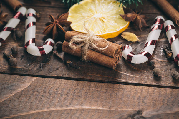 Collection of spices for mulled wine - Foto, Imagem
