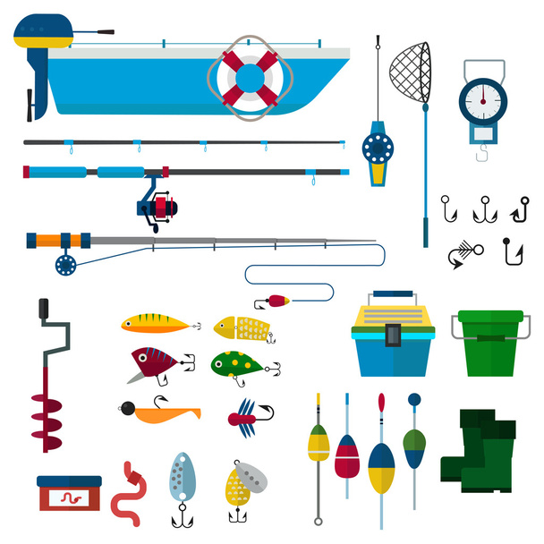 fishing vector icons illustration - Vector, Image