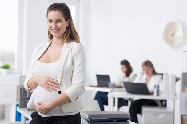 Female pregnant boss - Фото, изображение