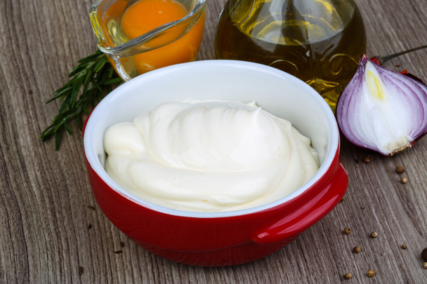 Sauce mayonnaise dans un bol - Photo, image
