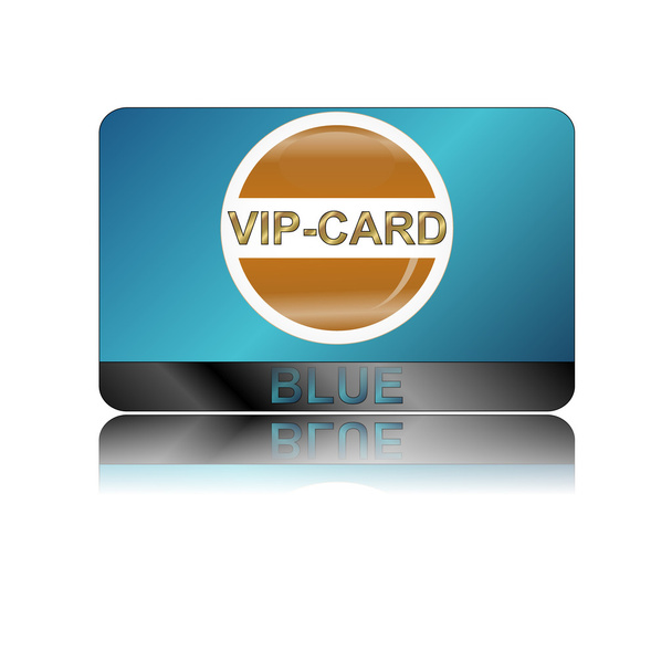 Blue vip card - Vector, Image