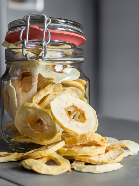 dried Apple Rings in a Jar - Photo, Image