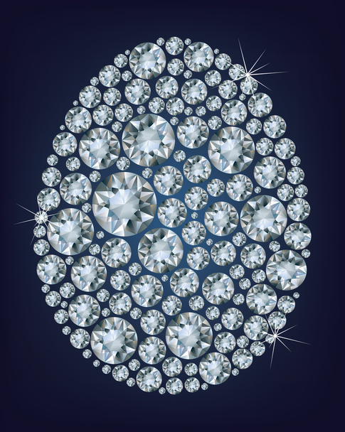ダイヤモンドのイースターエッグ - ベクター画像