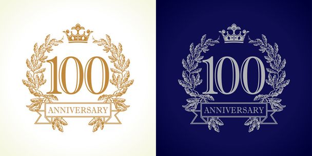 100 anniversary luxury logo. - Vector, Image