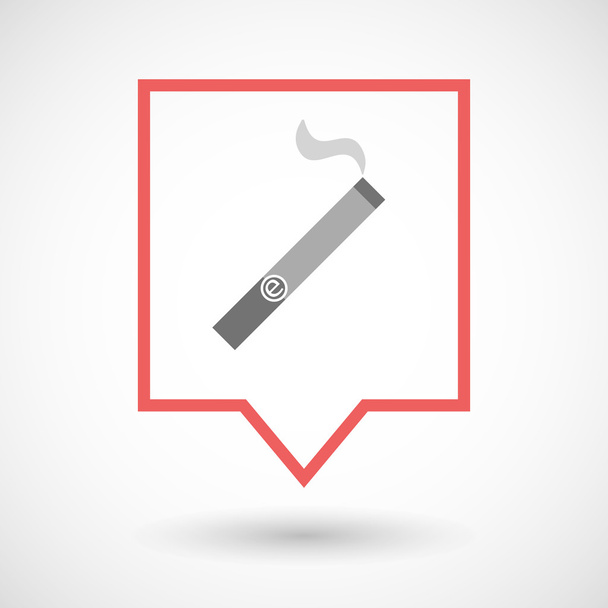 Icono de arte de línea de punta de herramienta aislada con un cigarrillo electrónico
 - Vector, imagen