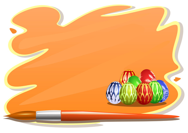 Easter eggs sticker - Διάνυσμα, εικόνα