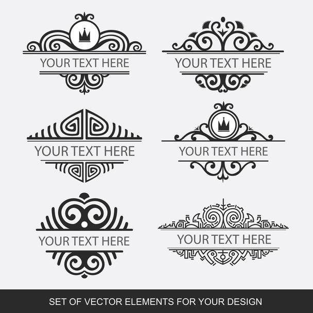 Design elemek elszigetelt - vektor-illusztráció, grafikai tervezés  - Vektor, kép