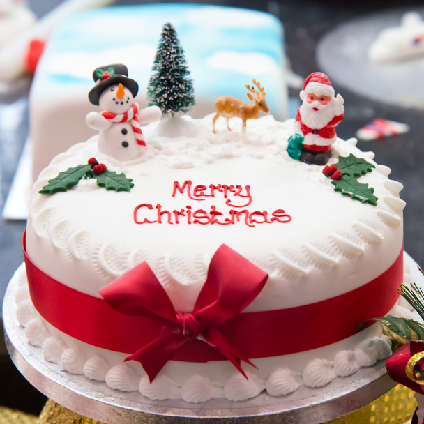 Christmas cake decorated - Foto, Imagem