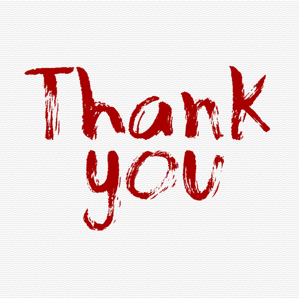 Red hand drawn thank you - Vector, Image