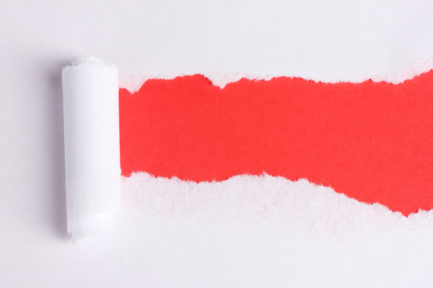 Torn paper with red background - Fotografie, Obrázek