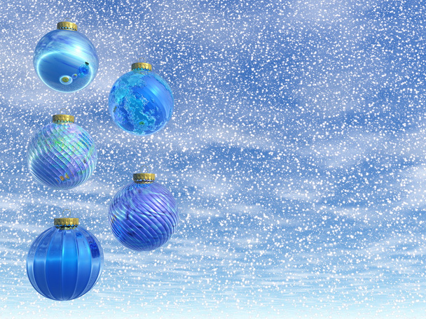 Palline di Natale blu - rendering 3D
 - Foto, immagini