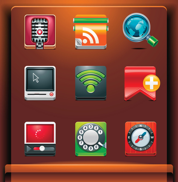 Communication icons - Vektor, obrázek
