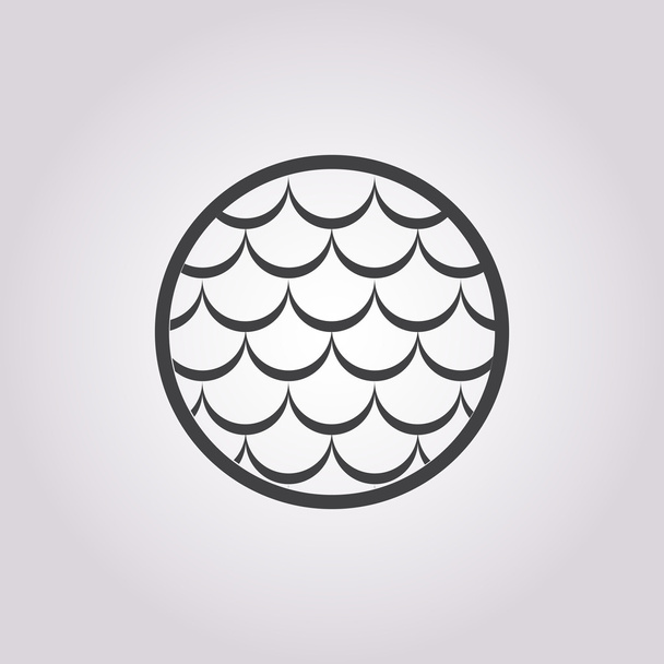 fish scales icon on white background - Vettoriali, immagini