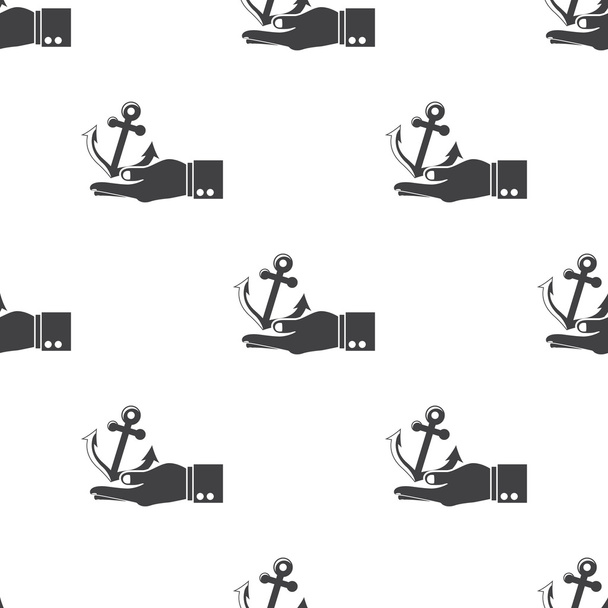 anchor  icon on white background - ベクター画像
