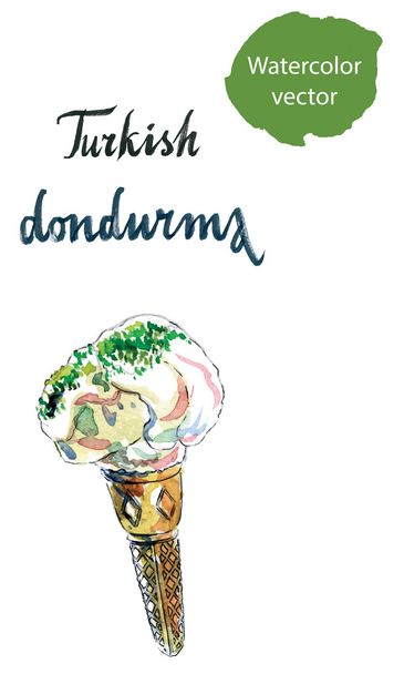 Turkse ijsjes - Vector, afbeelding