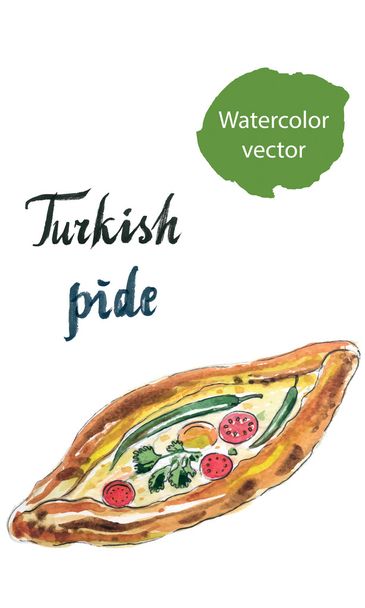 Pizza turque traditionnelle - pide
 - Vecteur, image