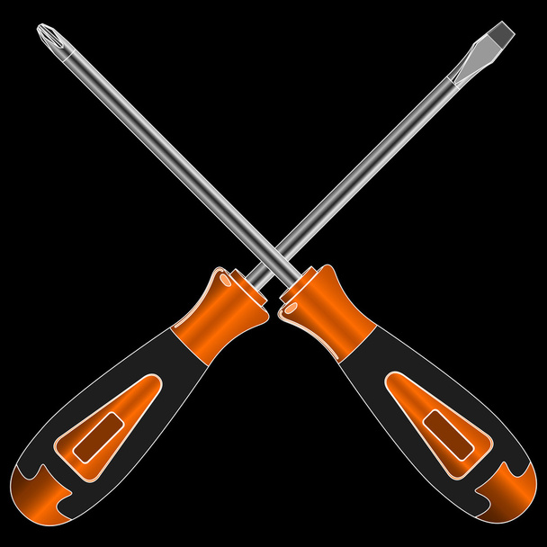metal screwdriver vector - Vecteur, image