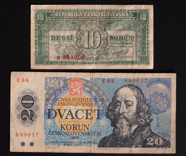 bankjegyek Csehszlovákiából - Fotó, kép