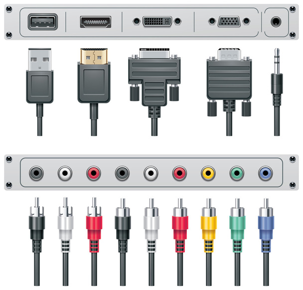 Vector video and audio connectors - Vector, Image