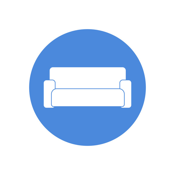 Сучасний розкішний диван і меблеві ікони для вітальні в векторі
 - Вектор, зображення