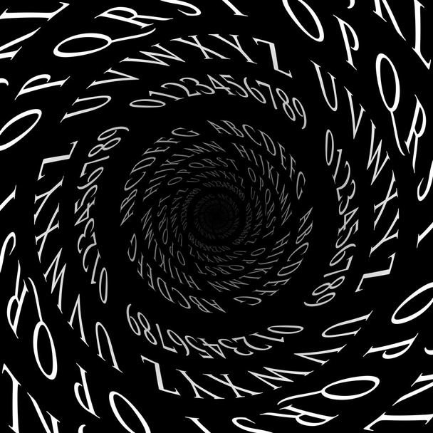 Tipografia em espiral 3D
 - Foto, Imagem