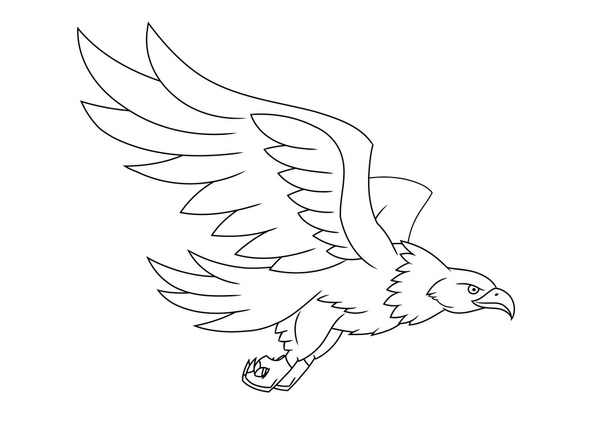 Flying eagle illustration - Vector, Imagen