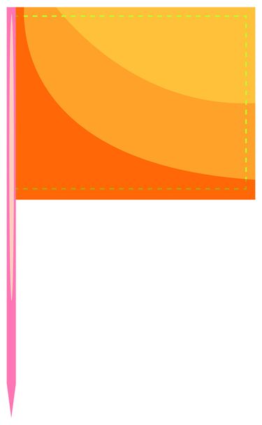 Orange flag for food decoration - Vector, Image