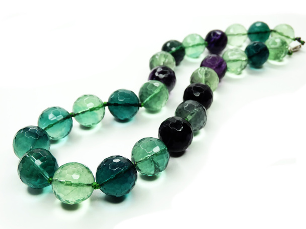 fluorite gemstone beads necklace jewelery - Photo, Image