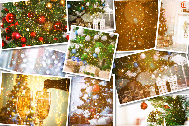 Christmas holiday collage - Фото, изображение