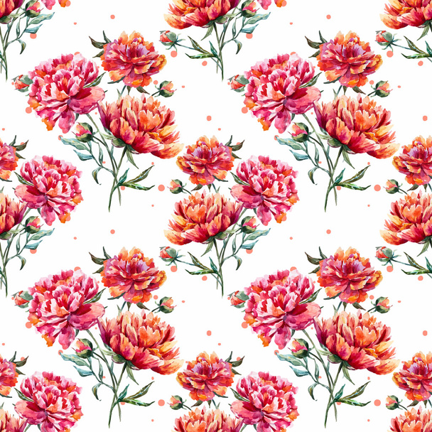 Watercolor floral pattern - Vektori, kuva