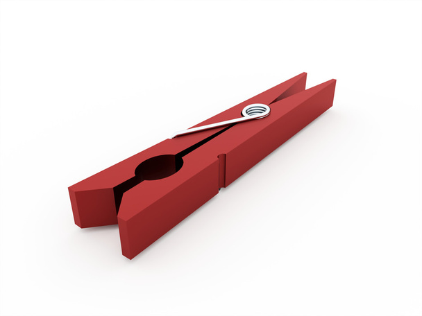 Clothes pin rendered isolated - Foto, imagen