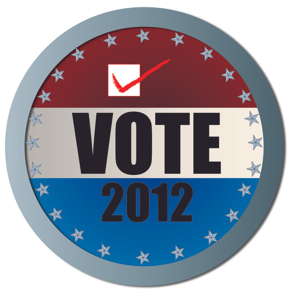 Vote 2012 Web Button - Vector, Image