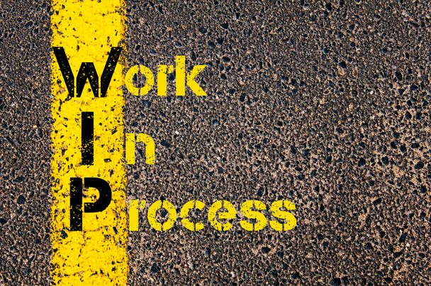 Acronimo di Business Acronimo WIP Work In Process
 - Foto, immagini