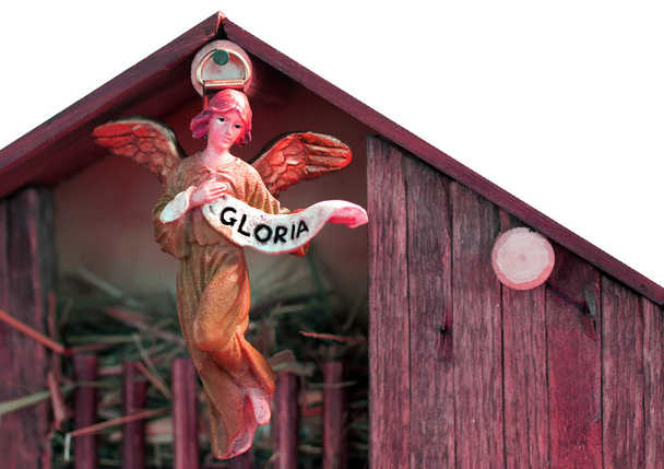 melek heykeli ve kelime Gloria barış sembolü - Fotoğraf, Görsel